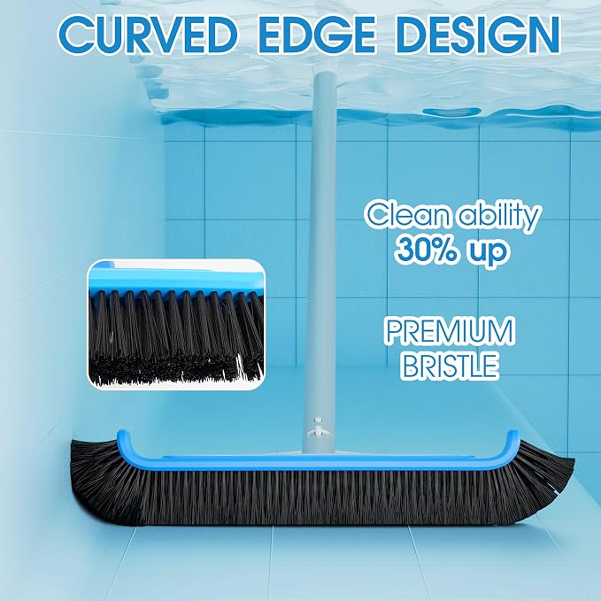 Pool Brush 17.5'' Heavy Duty Swimming Pool Brushes - Image 2