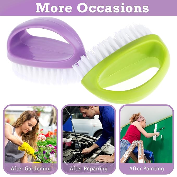 2 Pcs Hand and Nail Brush, Heavy Duty Scrub Clean Brushes - Image 2