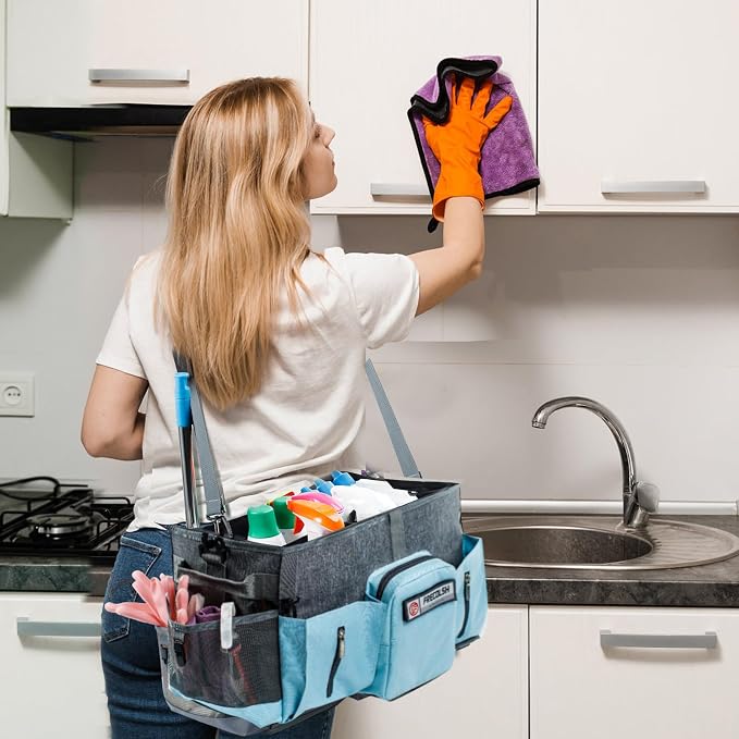 Large Cleaning Supplies Organizer-Cleaning Caddy Organizer - Image 7