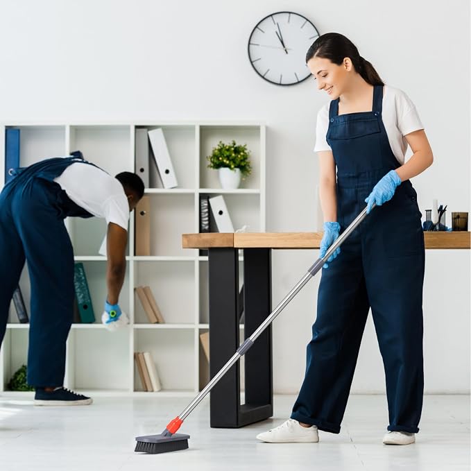 Push Broom, Tub Floor Tile Broom Brush, Lightweight Design - Image 7