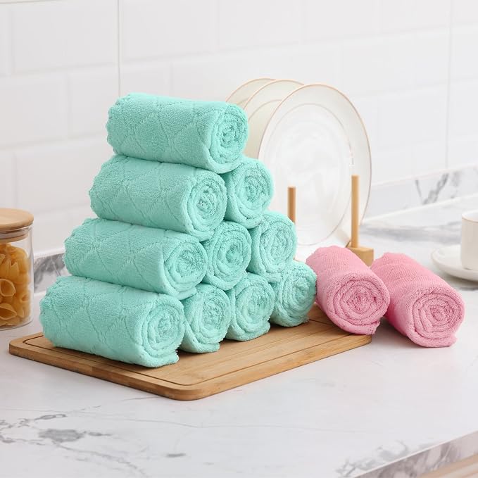 Mordimy 24 Pack Kitchen Cloths Dish Towels, Super Soft and Absorbent Dish Cloths - Image 7