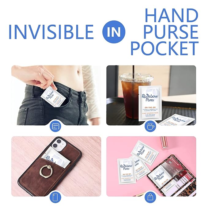 RainbowPana Flushable Wipes, ON-THE-GO Individually Wrapped - Image 4