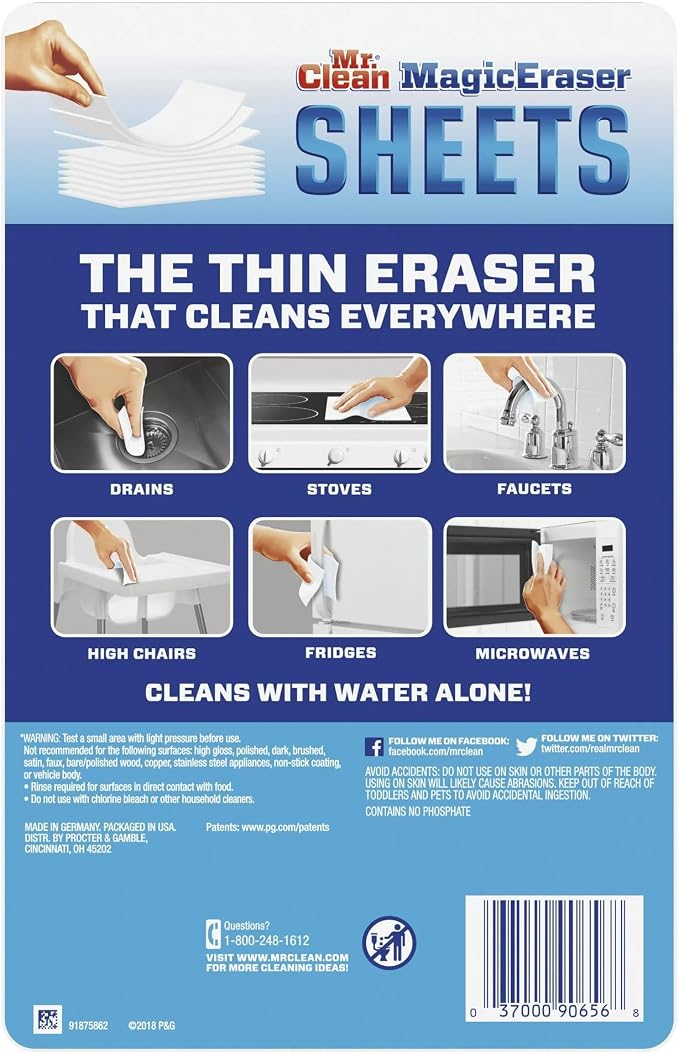 Mr. Clean 24376040 Mr Clean Magic Eraser Sheets Original 1-Pack - Image 3