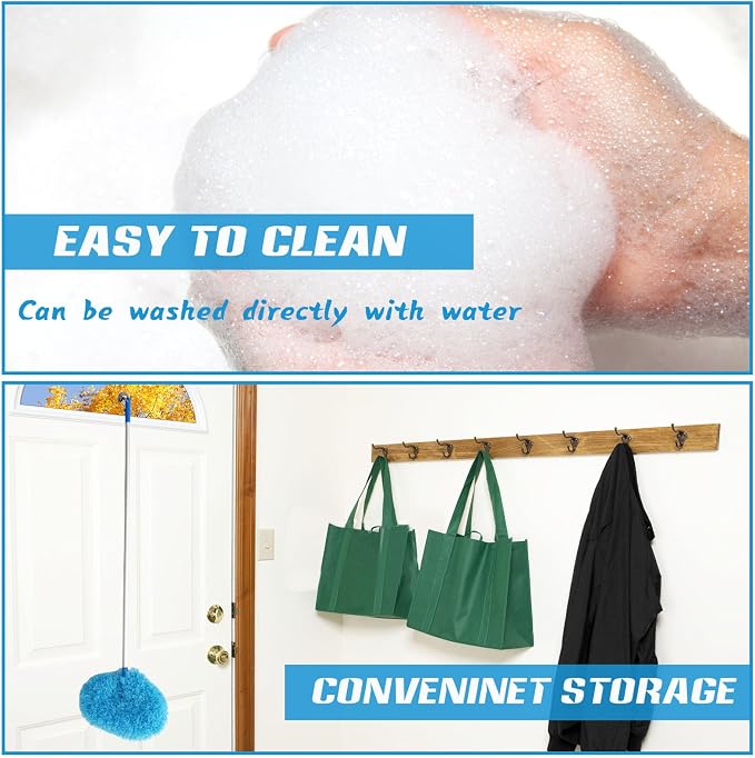 Ceiling Fan Cleaner Duster, Reusable Microfiber Ceiling Fan Blade Cleaner Duster - Image 5