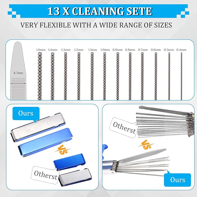 Carburetor Cleaning Kit, 13 Stainless Steel Wires, 10 Needles, 5 Nylon Brushes - Image 3