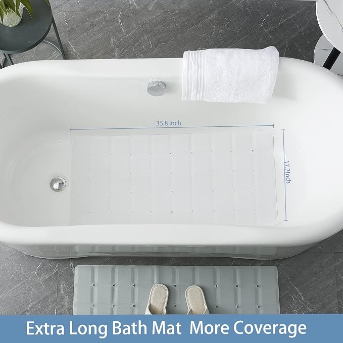Foldable Silicone Bathtub Mat: Jumbo Size Heavy Duty Safety Bath Mat - Image 2