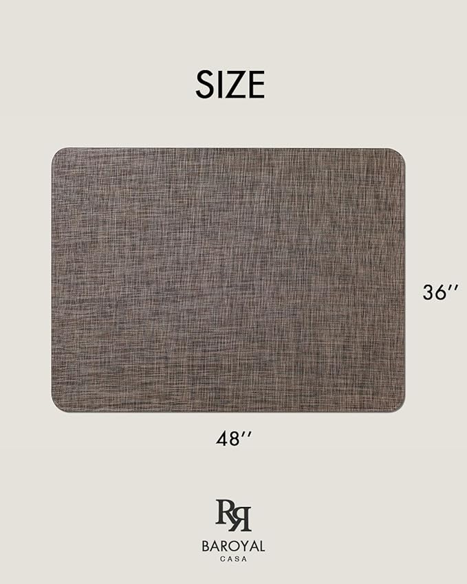 Office Chair Mat for Hardwood Floor Under Desk Computer Rolling Chair Mat for Wood/Tile Floor Non-Slip Heavy Duty Desk Rug PVC Plastic Hard Floor Protector 36" x 48" (Dark Walnut)