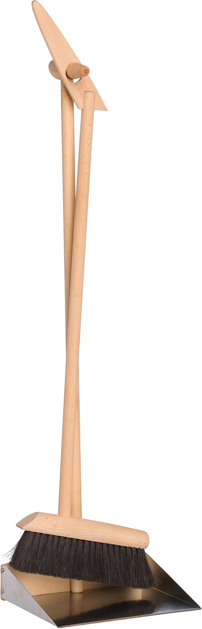 REDECKER Horsehair Broom & Stainless Steel Dust Pan Set by Redecker