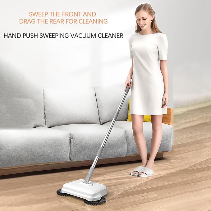 TOPINCN Hand Push Sweeper, Carpet Sweeper Wet Dry Vacuum Cleaner Hand Push - Image 2