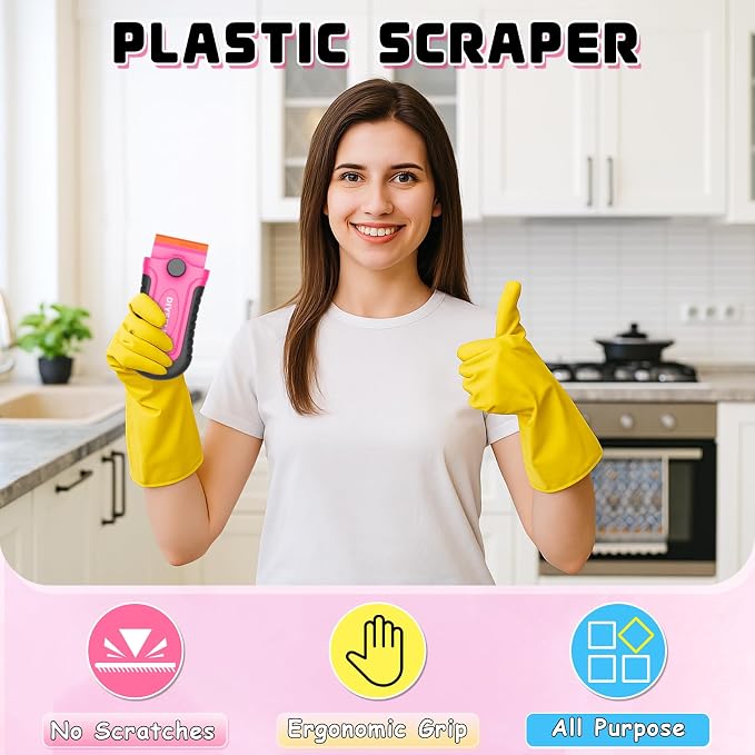 DIYSELF 2 Pcs Plastic Razor Blade Scraper - Image 2