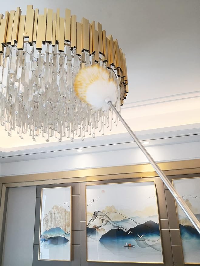 MKUN Lambs Wool Feather Duster extendable Stainless Steel Handle - Image 4