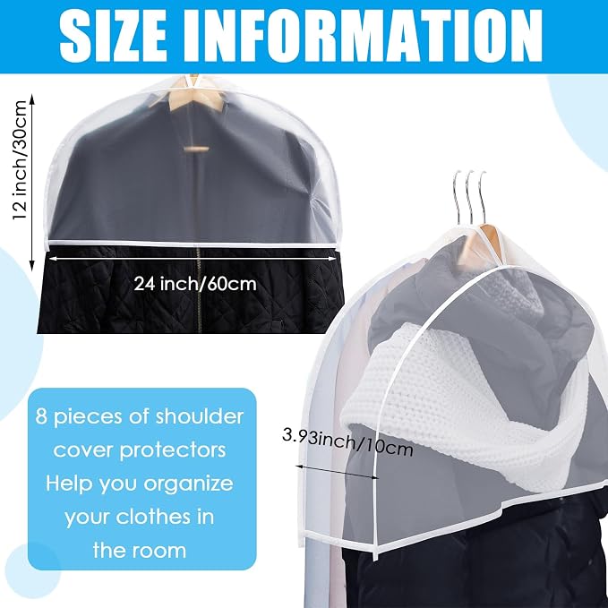 Patelai 8 Pcs 4" Gusseted Plastic Shoulder Covers - Image 2
