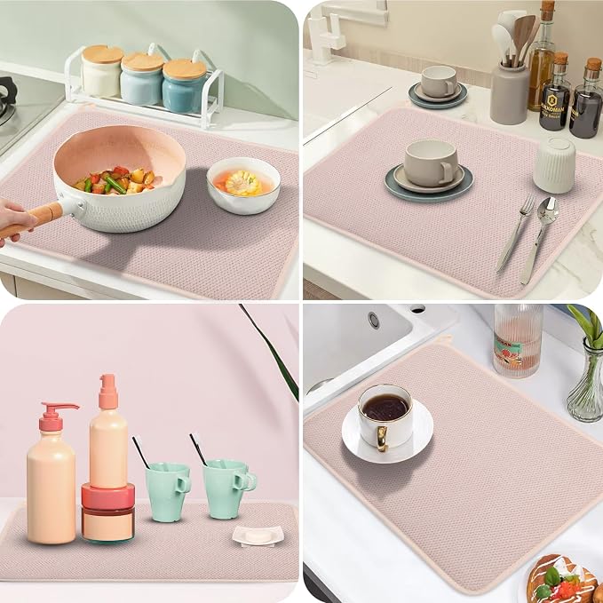 Microfiber Dish Drying Mat Happy New Year, Super Absorbent Kitchen Dish Drying - Image 5
