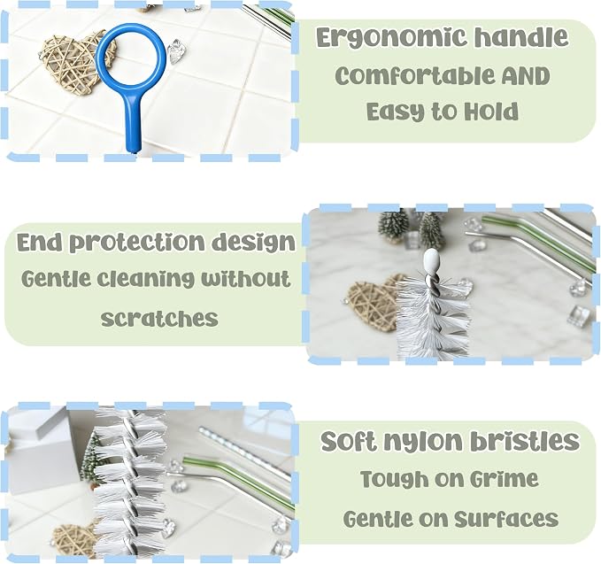 Straw Cleaner Brush, Extra Long Straw Cleaning Brushes - Image 3