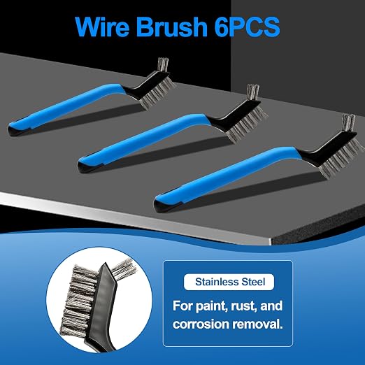 Mini Wire Brush Set 6Pcs - Image 4