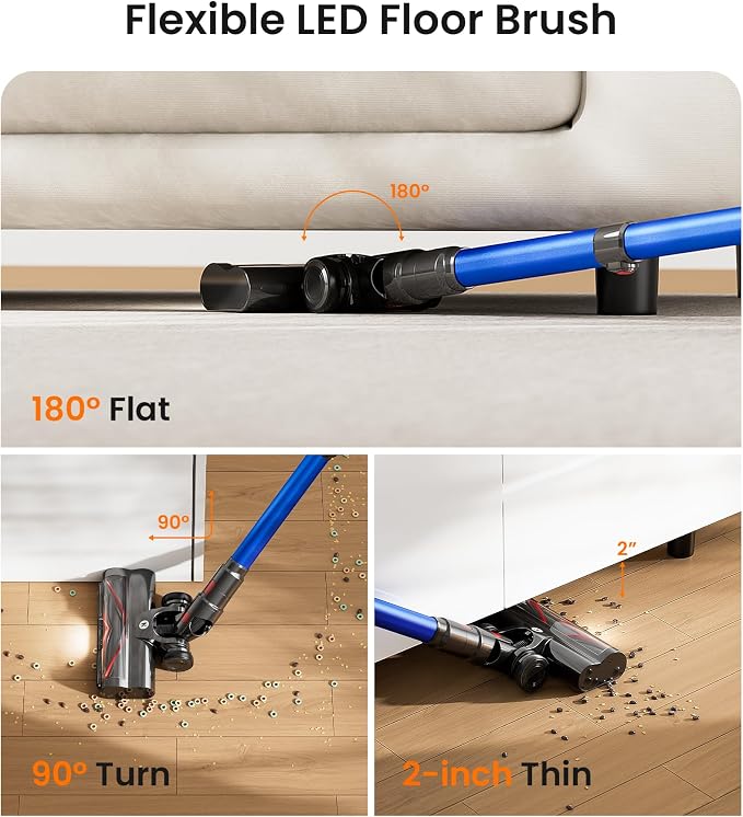 NADALY Cordless Vacuum Cleaner, 550W 45Kpa 65Mins Vacuum Cleaners - Image 7