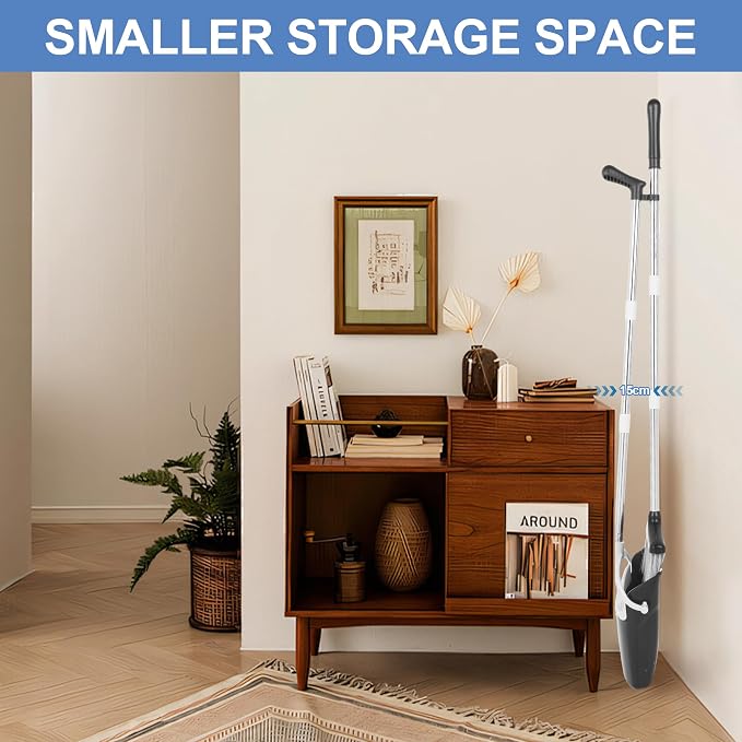 Broom and Dustpan Set with Long Handle, Upright Standing Design, Indoor Outdoor - Image 7