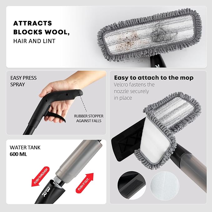 Microfiber Spray Mop for Floors Dry and Wet Mop - Image 4