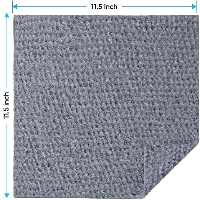 HOMEXCEL Grey Microfiber Cleaning Cloths, 10 Pack Microfiber Towels - Image 2
