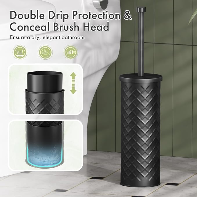 Toilet Bowl Brush and Holder Set 2 Pack - Image 6