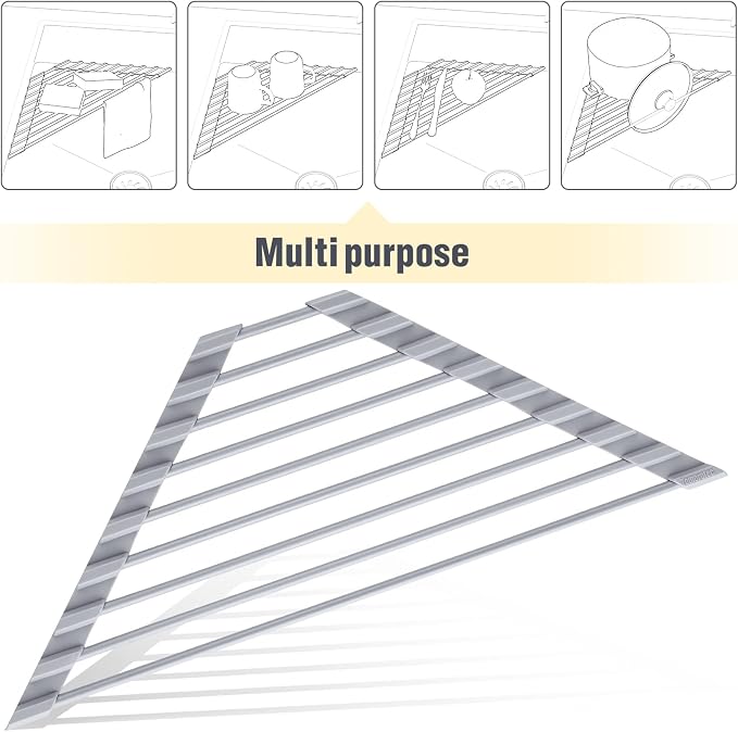 Tomorotec Triangle Roll-Up Dish Drying Rack - Image 7