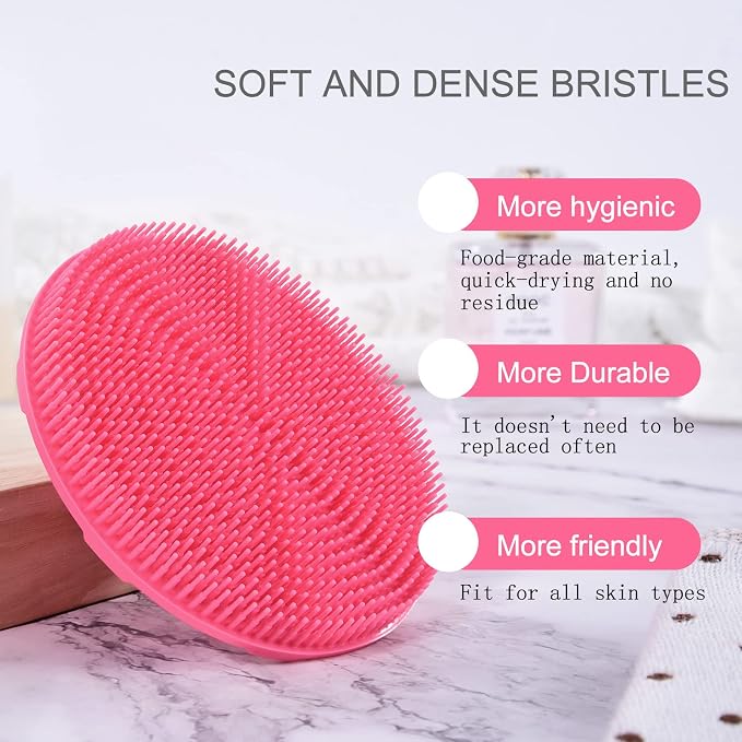 INNERNEED Food-Grade Soft Silicone Body Scrubber Shower Brush Handheld - Image 4