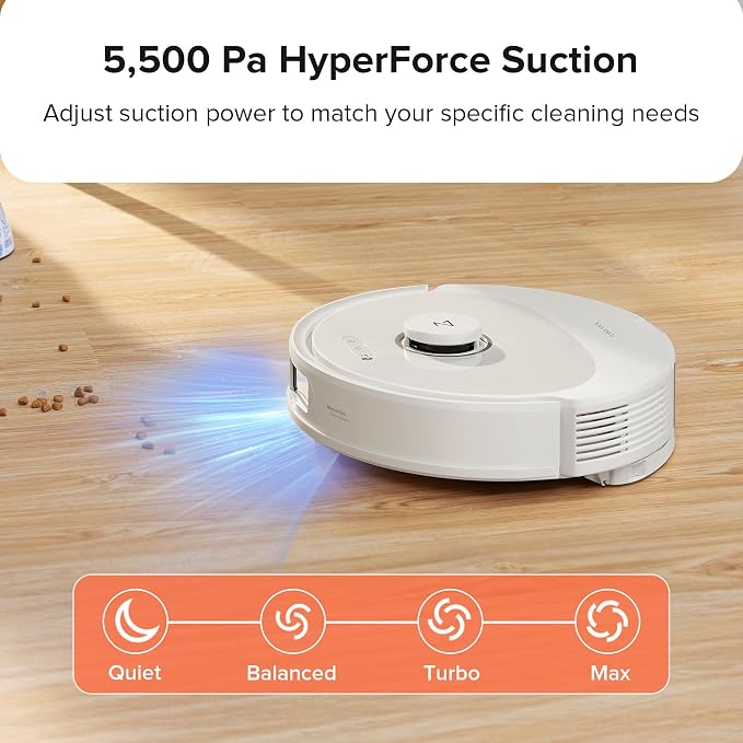 roborock Q8 Max Robot Vacuum and Mop Cleaner, DuoRoller Brush, 5500Pa Strong - Image 6