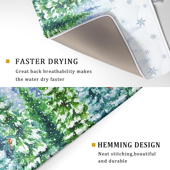Winter Forest Dish Drying Mats - Image 3