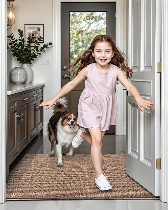 LUMI Indoor Door Mat 24"x36", Ultra Thin Low Profile Non-Slip Doormat - Image 5
