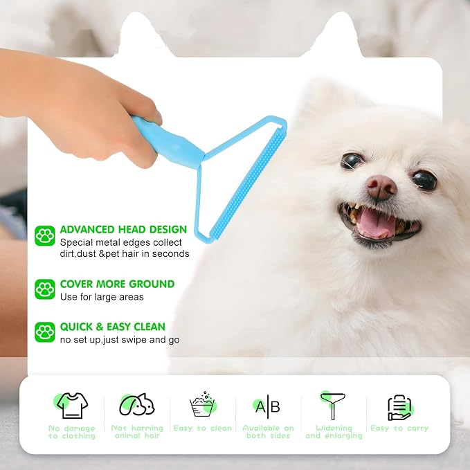Honeydak 3 Pieces Hair Remover Tool Dog Hair Remover Pro Silicone Cleaner Brush - Image 3