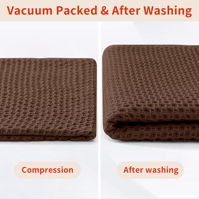 Homaxy 100% Cotton Kitchen Towels and Dishcloths Set, 12 x 12 Inches and 13 x - Image 8