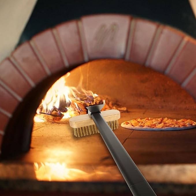 Pizza Oven Brush with Scraper, Grill Brush, Pizza Brush - Image 6