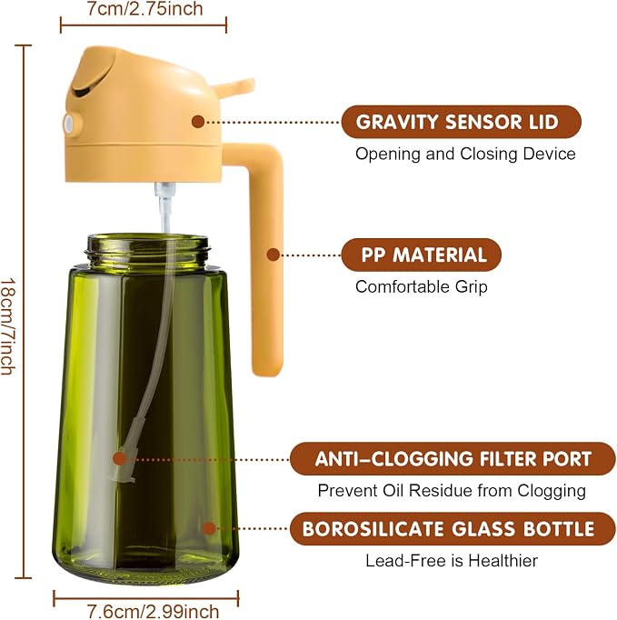 YARRAMATE 16oz/470ml Light-Blocking Dark Oil Sprayer - Image 7