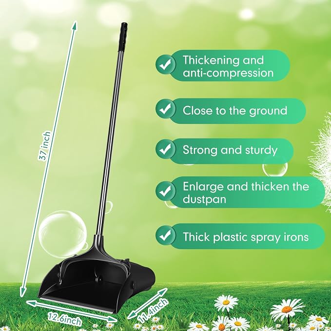 Maxcheck 12 Pcs 37 Inch Lobby Dust Pan Bulk Upright Lobby Dust Pan Plastic - Image 2
