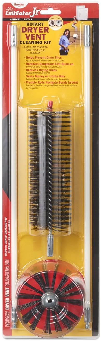 RJR601 LintEater Junior Rotary Dryer Vent Cleaning System, Removes Lint by Gardus