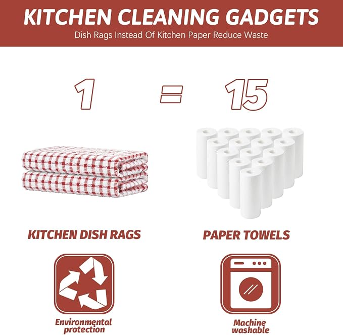 Nialnant 8 Pack Kitchen Towels, Dish Towels - Image 7