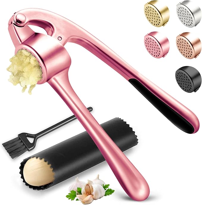 Kitchen Garlic Press, Rust Proof & Dishwasher Safe Garlic Mincer, Durable by Unknown