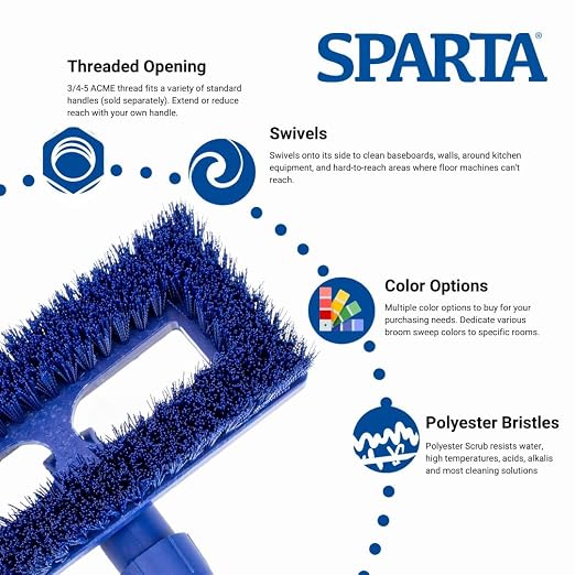 SPARTA 3638831EC14 Polyester Rectangle Scrub Brush, Floor Brush, Cleaning Brush - Image 5