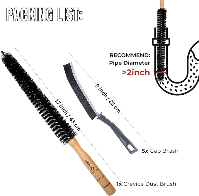 Dryer Lint Brush Vent Trap Cleaner Plus 5PCS Crevice Gap Cleaning Brushes - Image 6