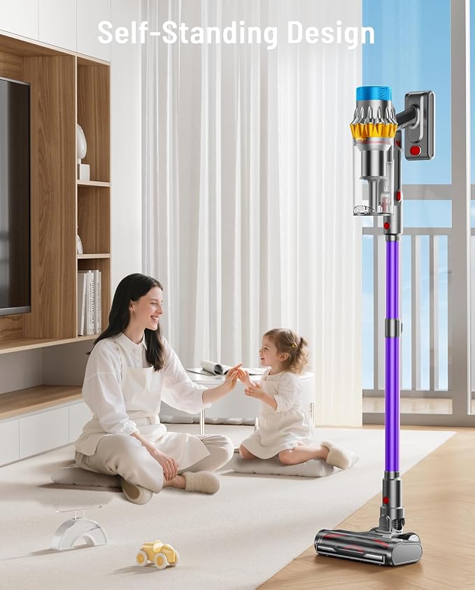 Cordless Vacuum Cleaner, 650W 55KPA 70Min Powerful Vacuum Cleaners - Image 3