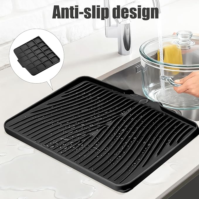 Silicone Dish Drying Mat, Stone Drying Mat - Image 3