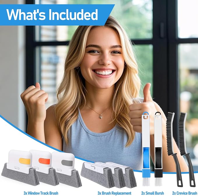 Palksky Window Track Cleaner Set, Window Groove Cleaning Brush Tools, 7 Pieces - Image 7