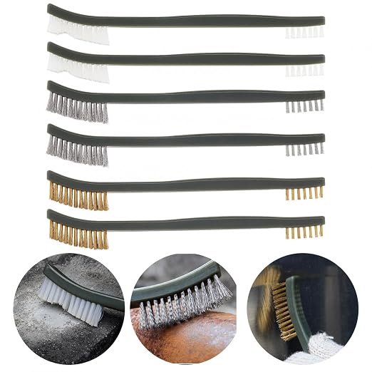 OriGlam Mini Wire Brush Set, Paint and Dirt Remover, Cleaning Welding Slag and - Image 2