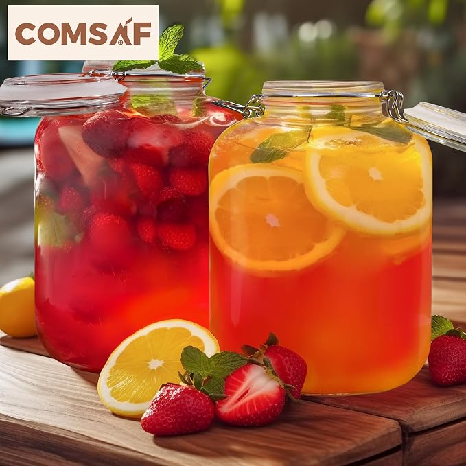 ComSaf Rice Container 152oz, Flour Sugar Storage Containers, Glass Jars - Image 5