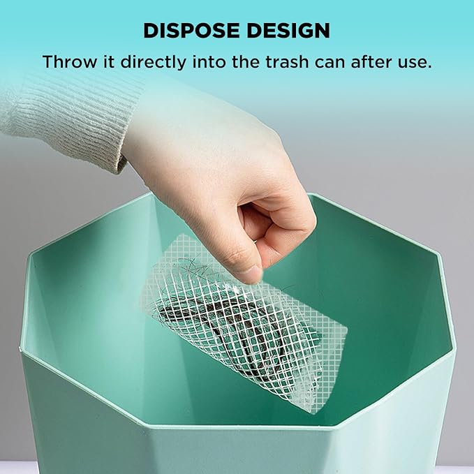 35 Pack Disposable Floor Drain Stickers, Hair Drain Stickers Disposable Shower - Image 5
