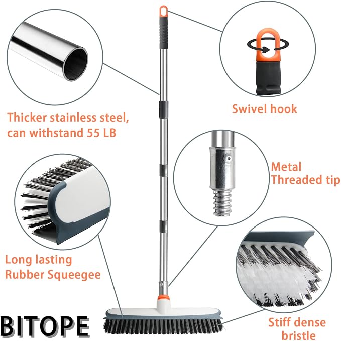 Heavy Duty Floor Scrub Brush and Grout Cleaner Tool - Image 9