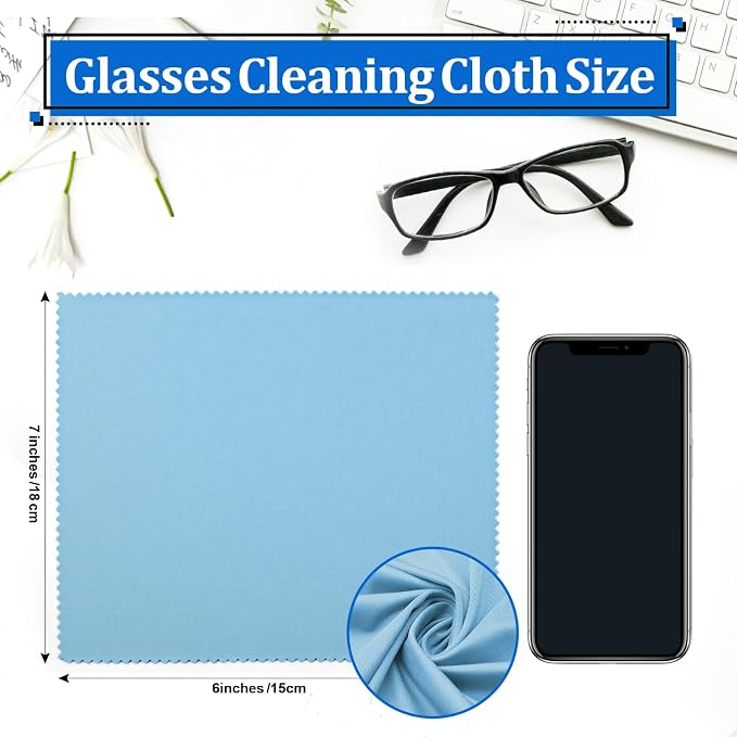 21 Pack Glasses Cleaning Cloths, Premium Ultra-Soft Lens Wipes Cloth - Image 2