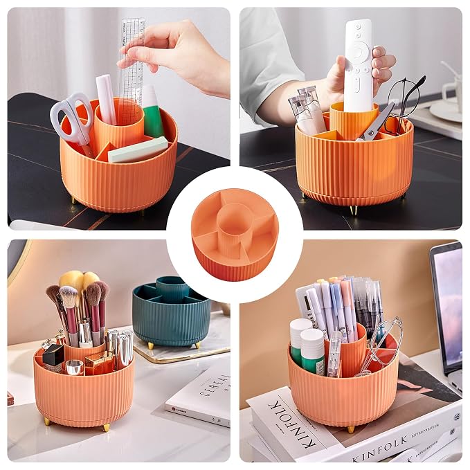 Diesisa 360 Rotating Makeup Brush Organizer - Image 5