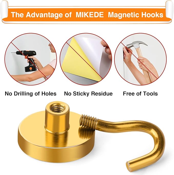 MIKEDE Magnetic Hooks Heavy Duty, 40 Lbs Magnet - Image 7