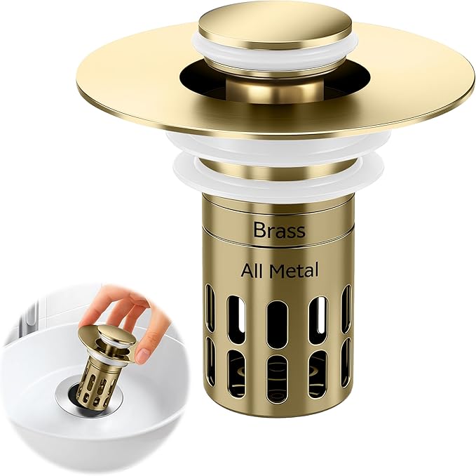 Bathroom Sink Stopper, Pop Up Drain by Unknown